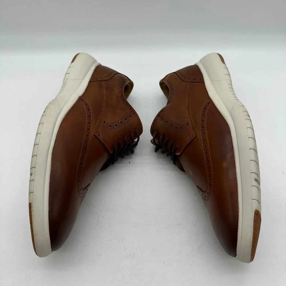 Florsheim 11768-229 Mens 8.5M Cognac Brown Leather Dash Wingtip Oxford Shoes